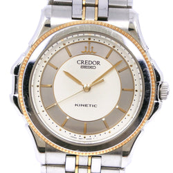 [Seiko] Seiko Credor 4M71-0A30 Stainless steel x K18 Yellow Gold Kinetic Men's Beige Dial Watch