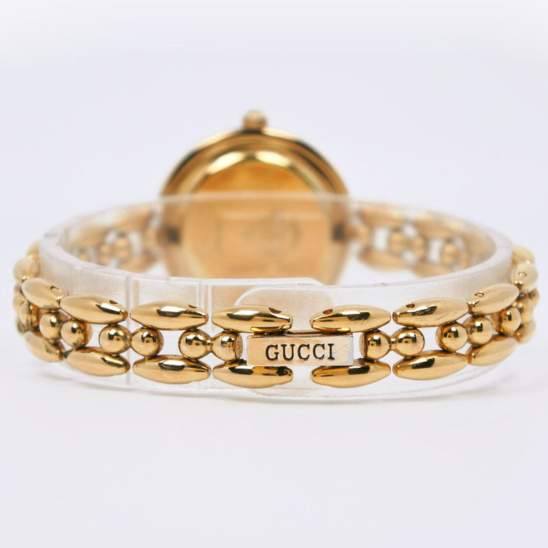 [GUCCI] Gucci Change Besel 11/12.2 Gold plating Quartz Analog Display Ladies White Dial Dial Watch
