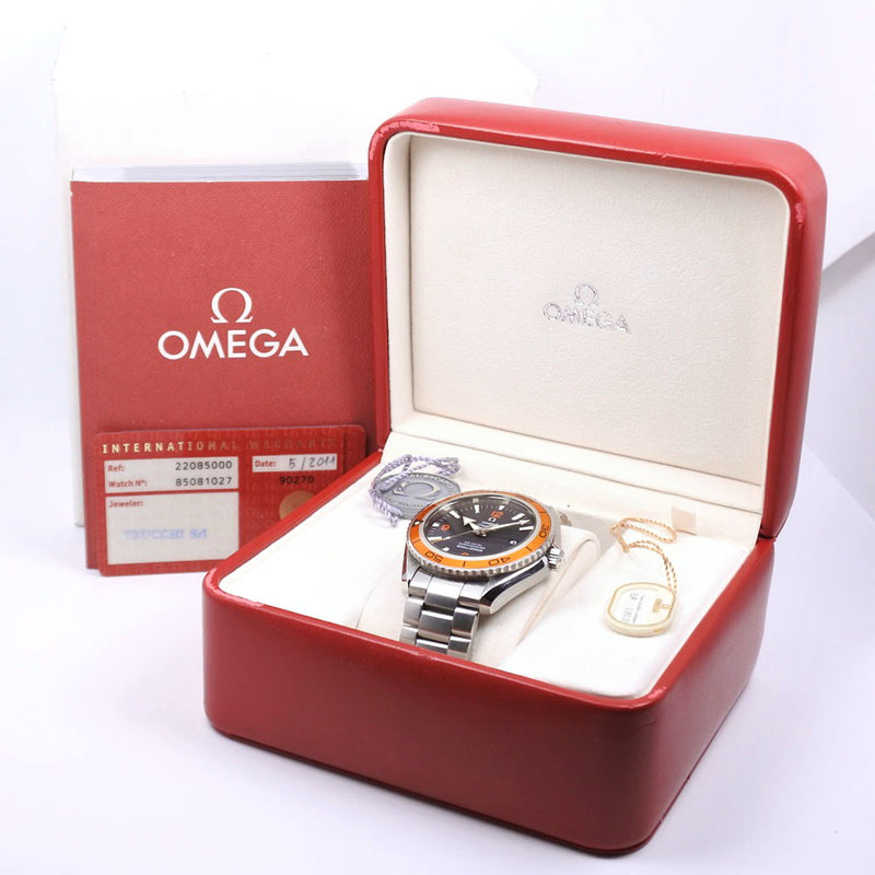 【OMEGA】オメガ
 シーマスター プラネットオーシャン 2208.50.00 腕時計
 ステンレススチール 自動巻き アナログ表示 メンズ 黒文字盤 腕時計
A-ランク