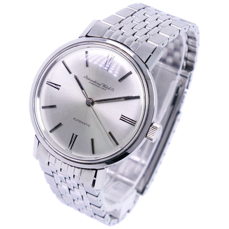 [IWC] International Watch Company Cal.854b Reloj de marcación de plata automática de acero inoxidable de acero inoxidable.