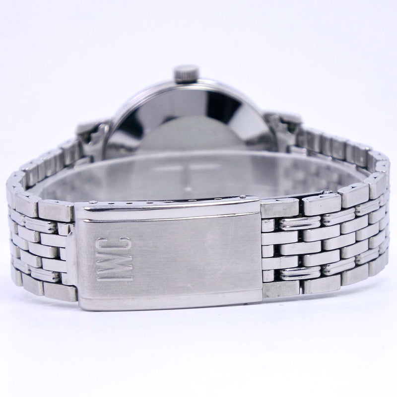[IWC] International Watch Company Cal.854b Reloj de marcación de plata automática de acero inoxidable de acero inoxidable.