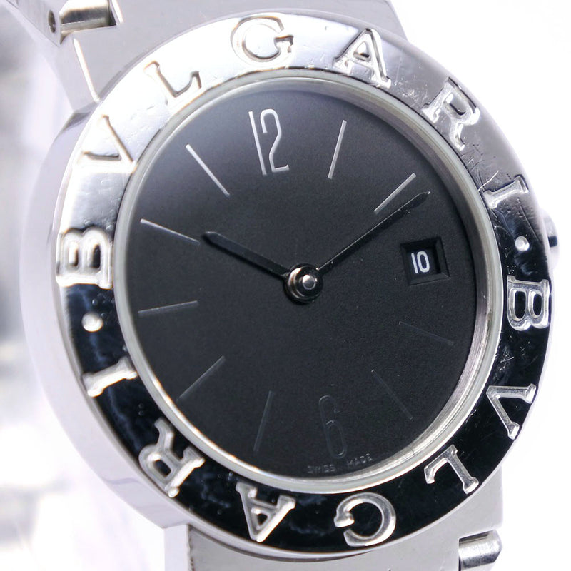 【BVLGARI】ブルガリ
 ブルガリブルガリ BB26SS ステンレススチール クオーツ アナログ表示 レディース 黒文字盤 腕時計