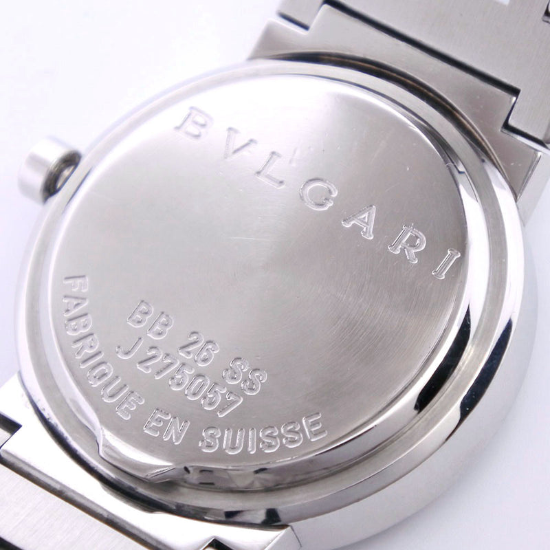 【BVLGARI】ブルガリ
 ブルガリブルガリ BB26SS ステンレススチール クオーツ アナログ表示 レディース 黒文字盤 腕時計