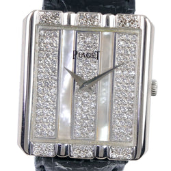 【PIAGET】ピアジェ
 アフターダイヤモンド 腕時計
 WG×ダイヤモンド クオーツ アナログ表示 ユニセックス シルバー文字盤 腕時計