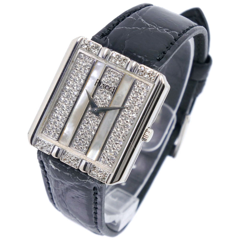 【PIAGET】ピアジェ
 アフターダイヤモンド 腕時計
 WG×ダイヤモンド クオーツ アナログ表示 ユニセックス シルバー文字盤 腕時計