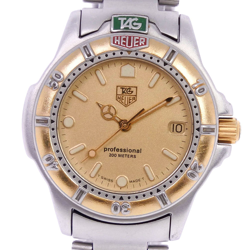 【TAG HEUER】タグホイヤー
 プロフェッショナル 200M 995.413 腕時計
 ステンレススチール クオーツ アナログ表示 メンズ ゴールド文字盤 腕時計