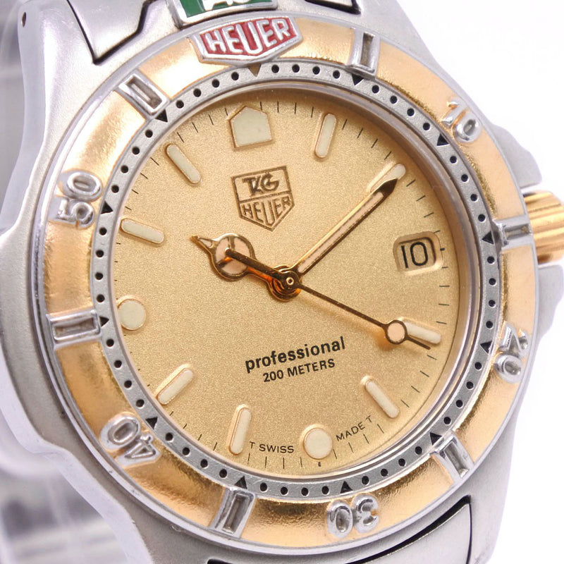 [Etiqueta Heuer] Tag Toear Professional 200m 995.413 Reloj de cuarzo de acero inoxidable Analógico l Display de dial de oro para hombres
