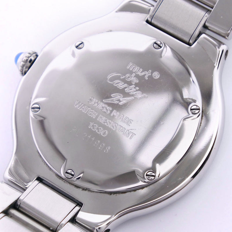 【CARTIER】カルティエ
 マスト21 W10109T2 腕時計
 ステンレススチール クオーツ アナログ表示 レディース シルバー文字盤 腕時計
Aランク