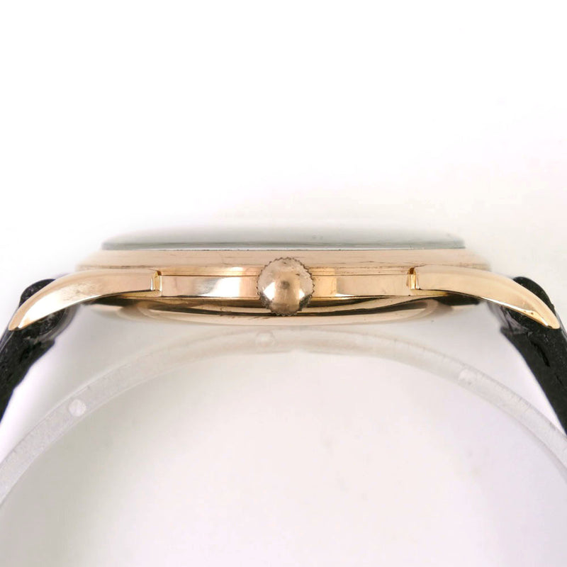 [IWC]国际手表公司Cal.89手表K18黄金X皮革手动 - 旋转模拟显示男士银牌手表