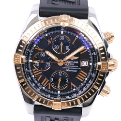 [BREITLING] Breitling Chrono Mat Evolution C13350 Watch Stainless steel x Rubber Automatic winding Analog display Men's Black Dial Watch A-Rank