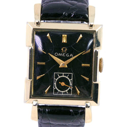 [Omega] Omega 1950 Antique Cal.302 Reloj Golden X Leather X K14GF -Pantalla analógica Wound Boys Negro Dial Dial Reloj
