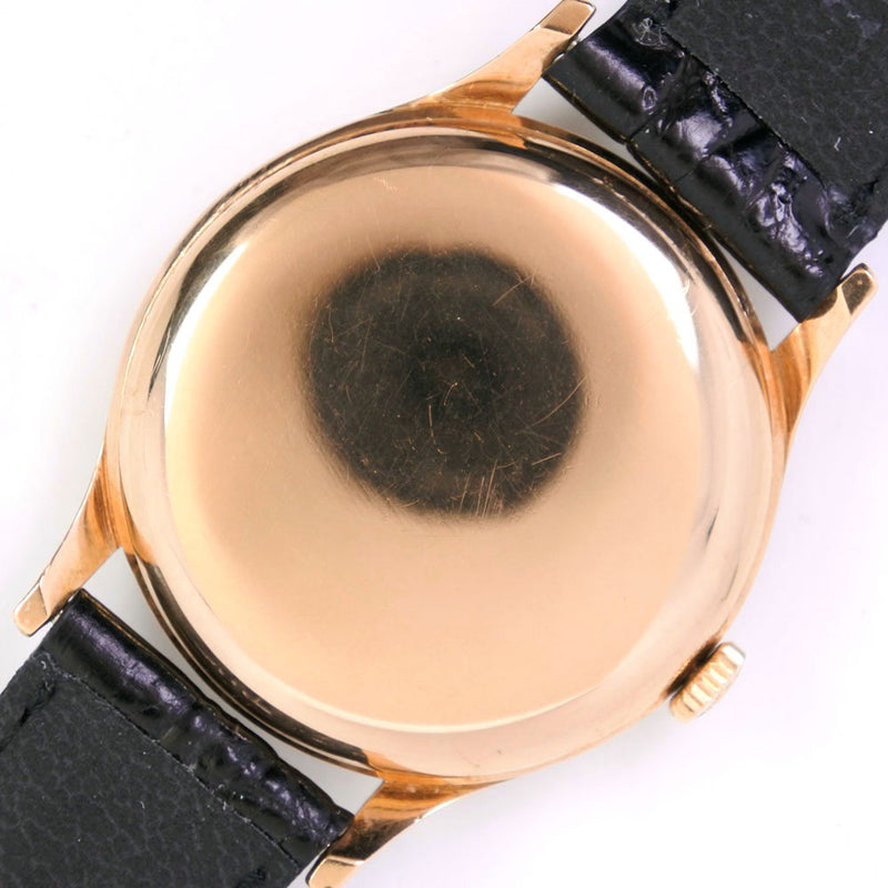 【ZENITH】ゼニス
 Sporto cal.40/17jewels K18イエローゴールド×レザー 手巻き アナログ表示 メンズ シルバー文字盤 腕時計