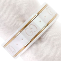 [Gucci] anillo de icono de Gucci / anillo Cerámica blanca x K18 Oro amarillo No. 13 Ring / anillo A-Rank