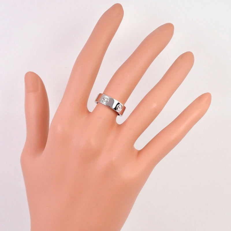 [Cartier] Cartier Love Ring / Ring K18 Gold White No. 9 Ladies Ring / Ring A-Rank