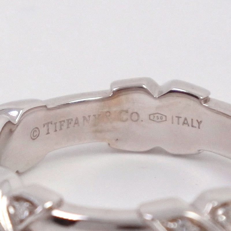 【TIFFANY&Co.】ティファニー
 9.5号 リング・指輪
 シグネチャー K18ホワイトゴールド×ダイヤモンド レディースA-ランク