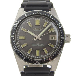 [SEIKO] SEIKO DIVER 150M 시계 첫 6217-8001 스테인리스 스틸 X 고무은 자동 구불 구불 한 블랙 다이얼 다이얼 다이얼 다이얼 다이얼 Diver 남성 B- 랭크