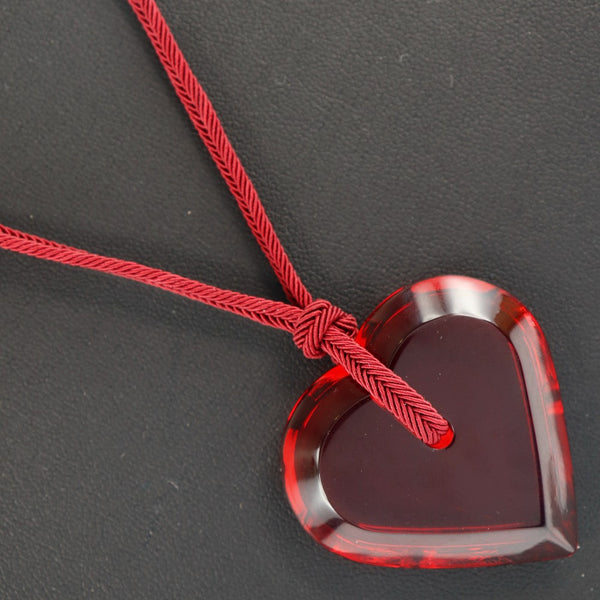 [Baccarat] Baccarat Heart Crystal Red Ladies Necklace