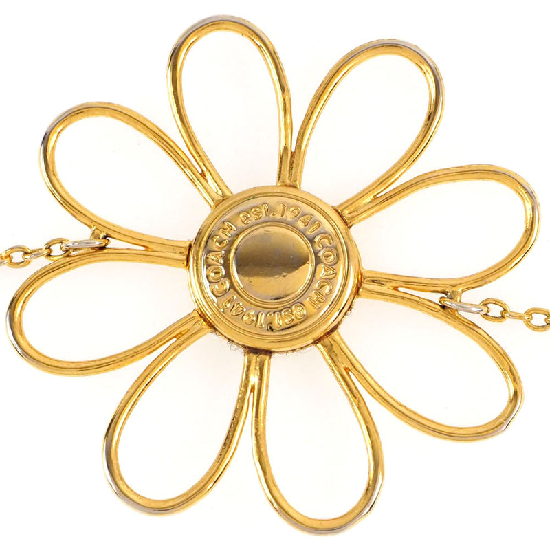 [Coach] Coach flower signature gold plating ladies necklace