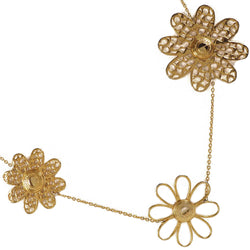 [Coach] Coach flower signature gold plating ladies necklace