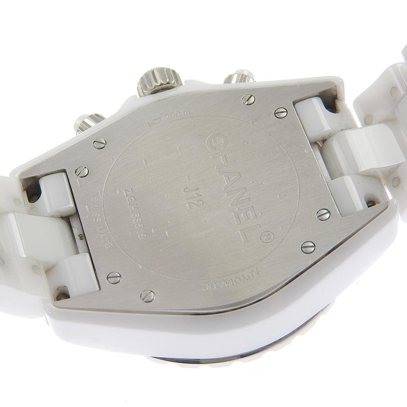 【CHANEL】シャネル
 J12 H1007 ホワイトセラミック 自動巻き クロノグラフ メンズ 白文字盤 腕時計
A-ランク