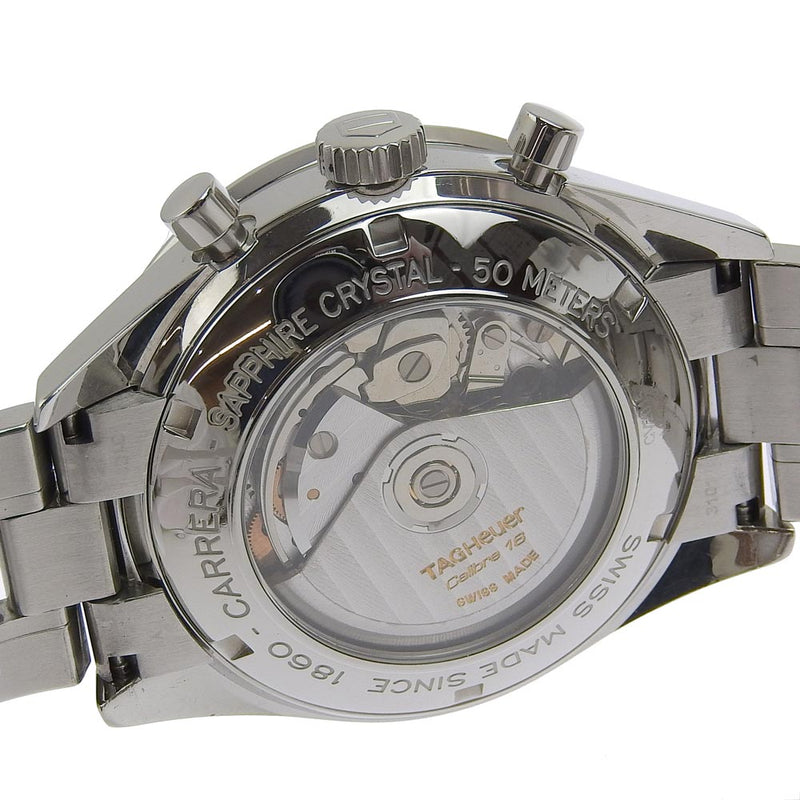 【TAG HEUER】タグホイヤー
 カレラ　 タキメータークロノ CV2015.BA0786 ステンレススチール 自動巻き クロノグラフ メンズ ネイビー文字盤 腕時計
A-ランク