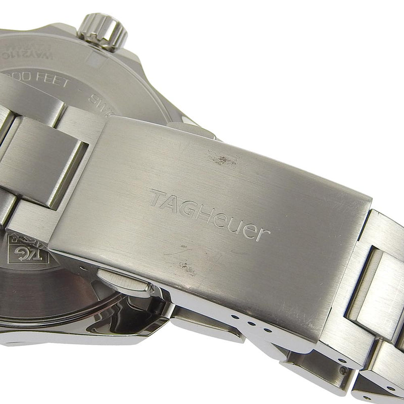 【TAG HEUER】タグホイヤー
 アクアレーサー 腕時計
 WAY211C ステンレススチール 自動巻き ネイビー文字盤 Aqua racer メンズA-ランク