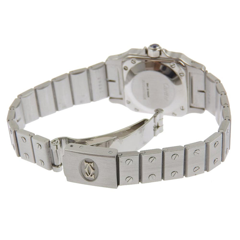 【CARTIER】カルティエ
 サントスガルベSM ステンレススチール 自動巻き アナログ表示 レディース 白文字盤 腕時計