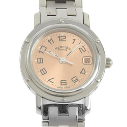 [HERMES] Hermes Clipper CL4.210 Stainless steel Quartz Analog display Ladies Pink Dial Watch