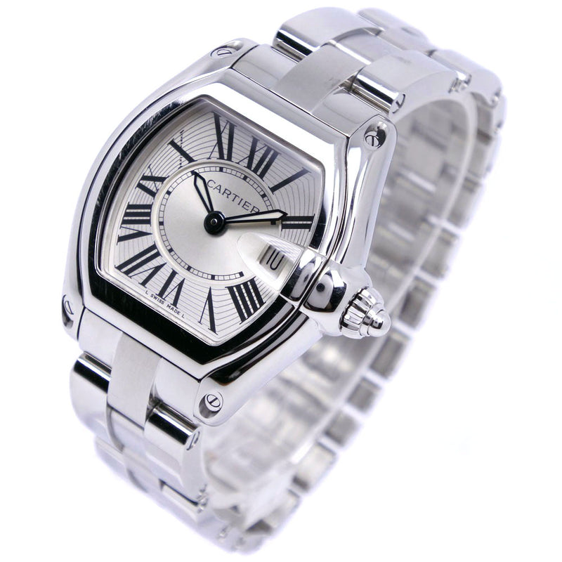 [Cartier] Cartier Roadster SM W62016V3 Stainless steel Quartz Analog display Ladies Silver Dial Watch