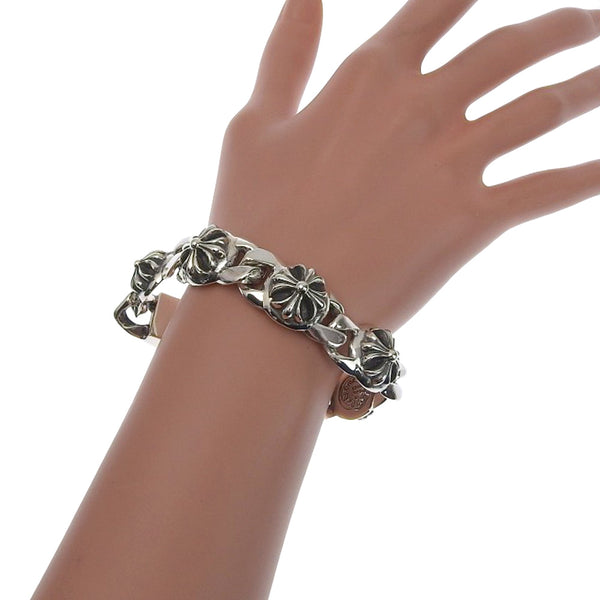 [Chrome Hearts] Chrome Hearts Cross Link Breath 6 Link Silver 925 Bracelet masculin A RANG