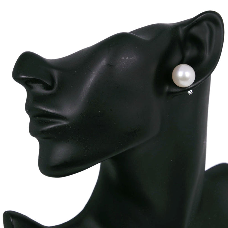 珍珠螺柱耳环PT900白金X珍珠女士耳环等级