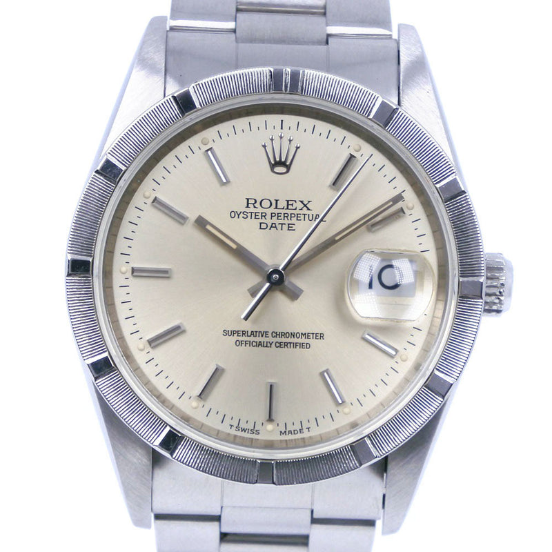 [ROLEX] Rolex Date 15210 Stainless steel automatic winding men's silver dial Watch A-Rank