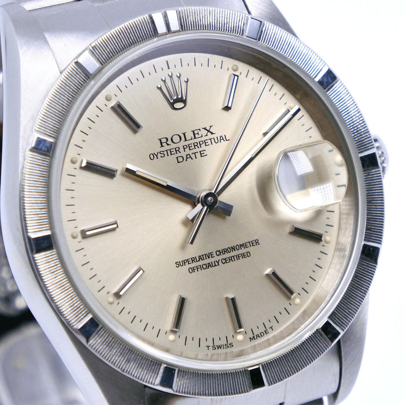 【ROLEX】ロレックス
 デイト 15210 ステンレススチール 自動巻き メンズ シルバー文字盤 腕時計
A-ランク