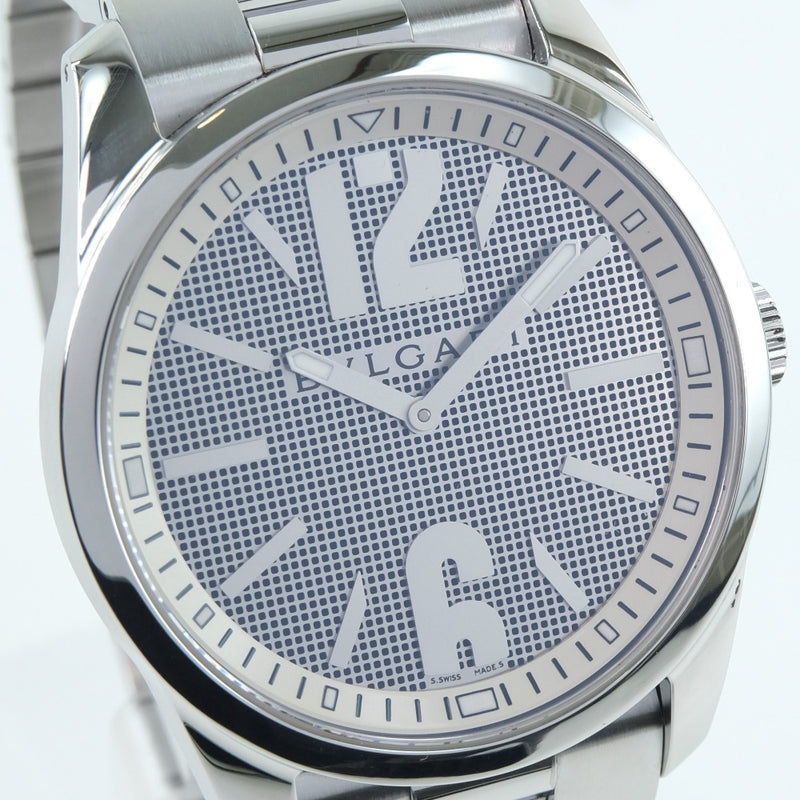 【BVLGARI】ブルガリ
 ソロテンポ ST42S 腕時計
 ステンレススチール クオーツ メンズ シルバー文字盤 腕時計
Aランク