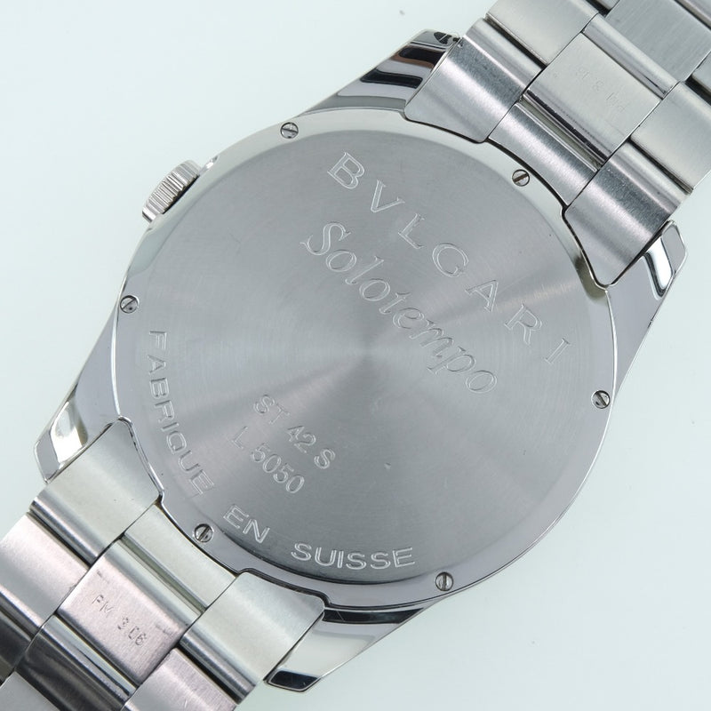 [BVLGARI] Bulgari Solo Tempo ST42S Watch Stainless Steel Quartz Men's Silver Dial Watch A Rank
