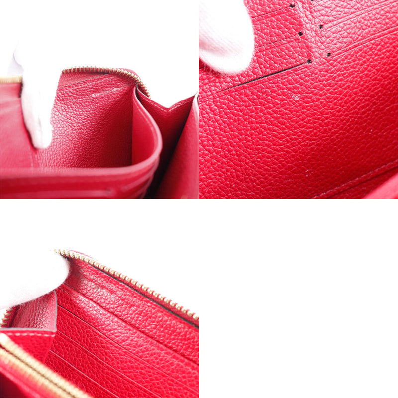 [Louis Vuitton] Louis Vuitton Zippy Wallet M61865 Monogram Amplant Three Red SP1129 조각 된 숙녀 긴 지갑 B 순위