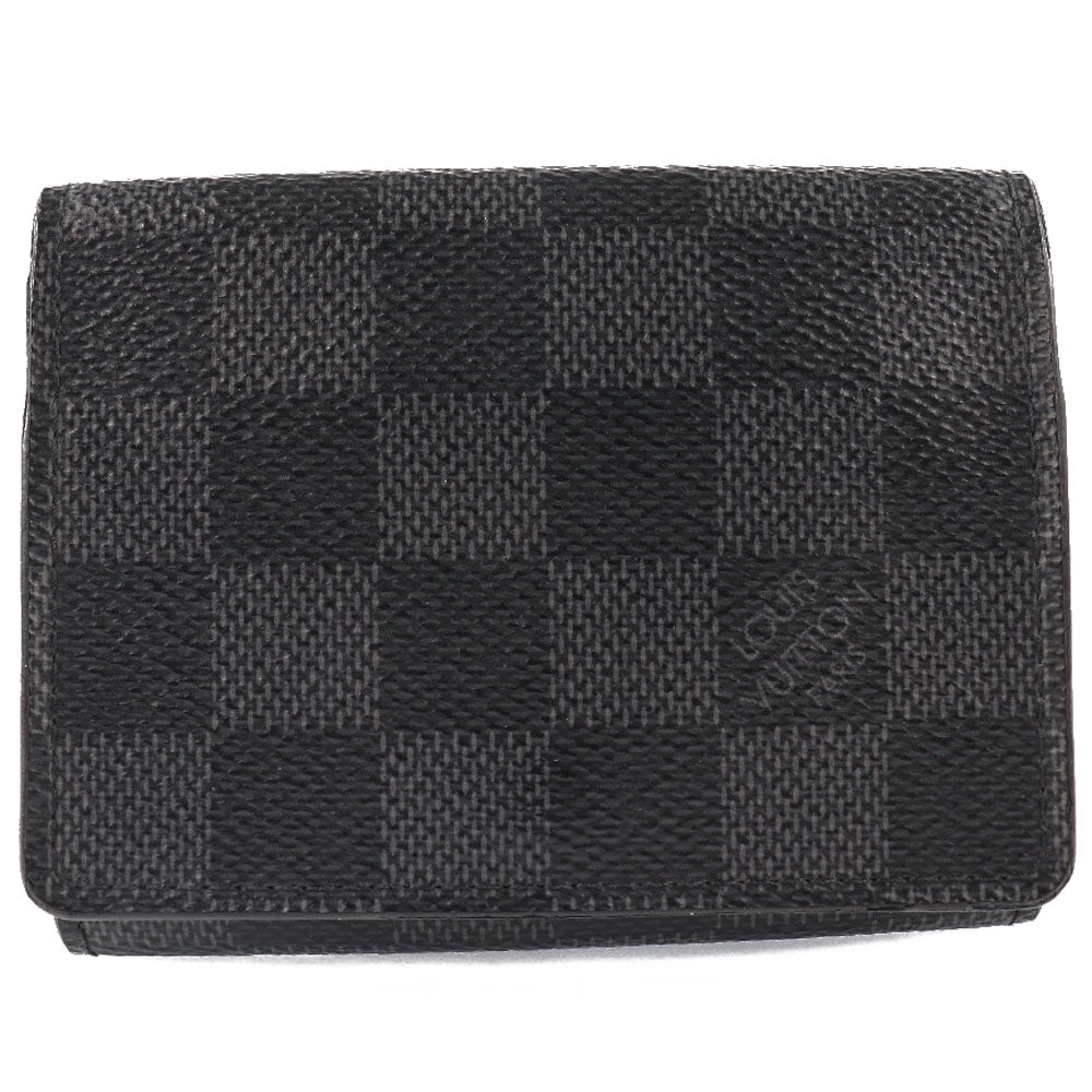 Pre-Owned Louis Vuitton Business Card Holder Amberop Cult de Visit White  Gray Damier Azur N61746 CA2162 LOUIS VUITTON Case Flap Women's Men's (Good)  