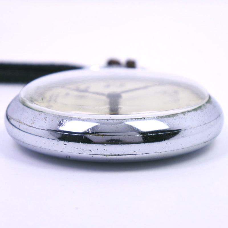 [Seiko] Seiko SEIKOSHA PRESISIS Puts Stainless Steel Hand-wound Unisex Silver Dial Pocket Clock B-Rank