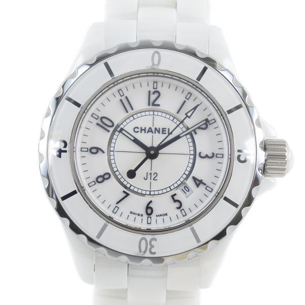 [Chanel] Chanel J12 H0968 White Ceramic White Quartz dames cadran blanc Regarder A-Rank