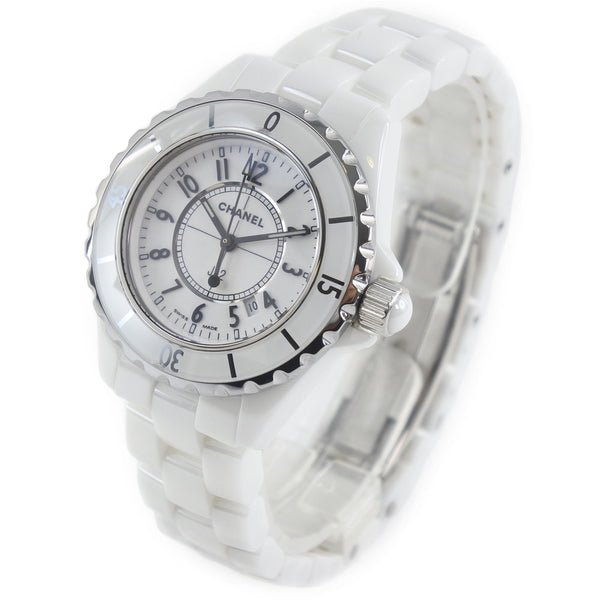 [Chanel] Chanel J12 H0968 White Ceramic White Quartz dames cadran blanc Regarder A-Rank