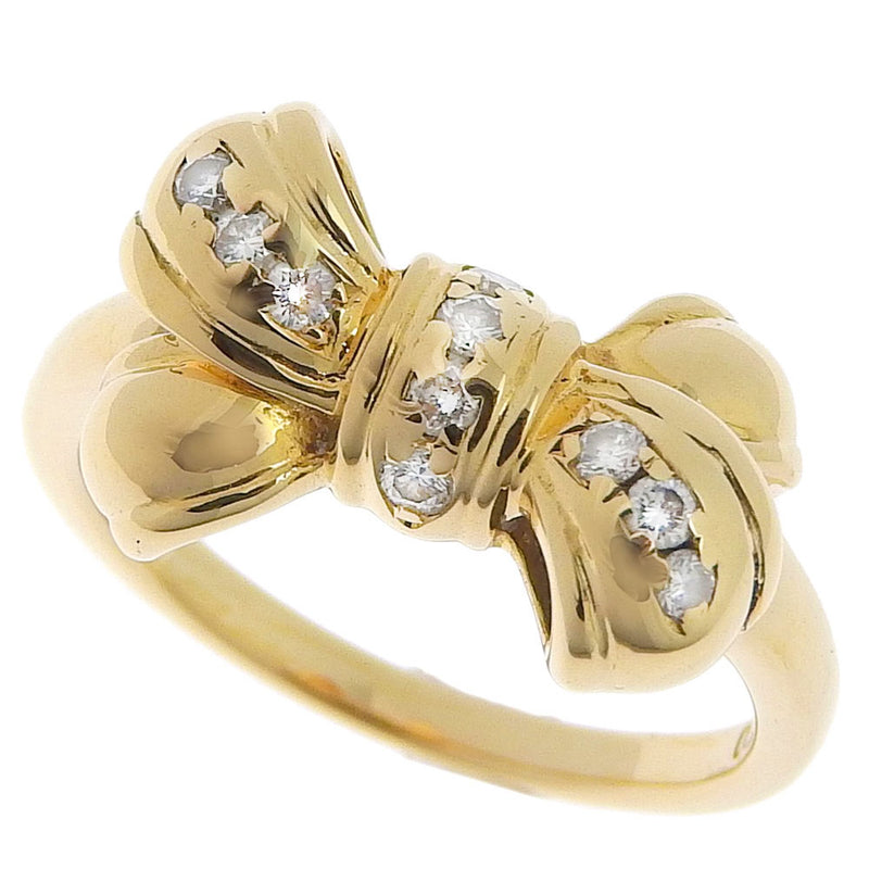 [TASAKI] Tasaki Heart K18 Yellow Gold x Diamond No. 9 0.14 engraved Ladies Ring / Ring SA Rank