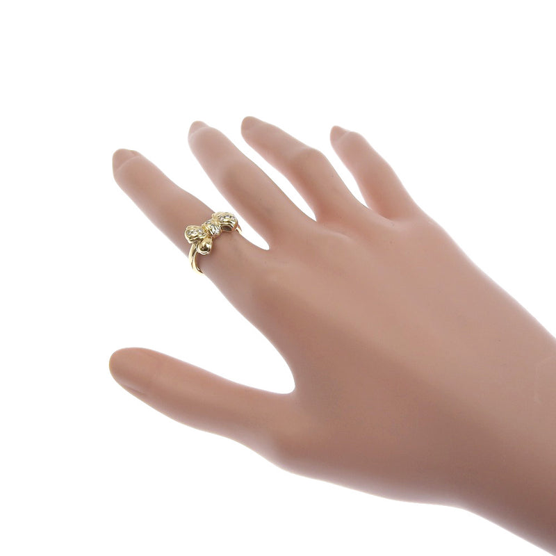 [TASAKI] Tasaki Heart K18 Yellow Gold x Diamond No. 9 0.14 engraved Ladies Ring / Ring SA Rank