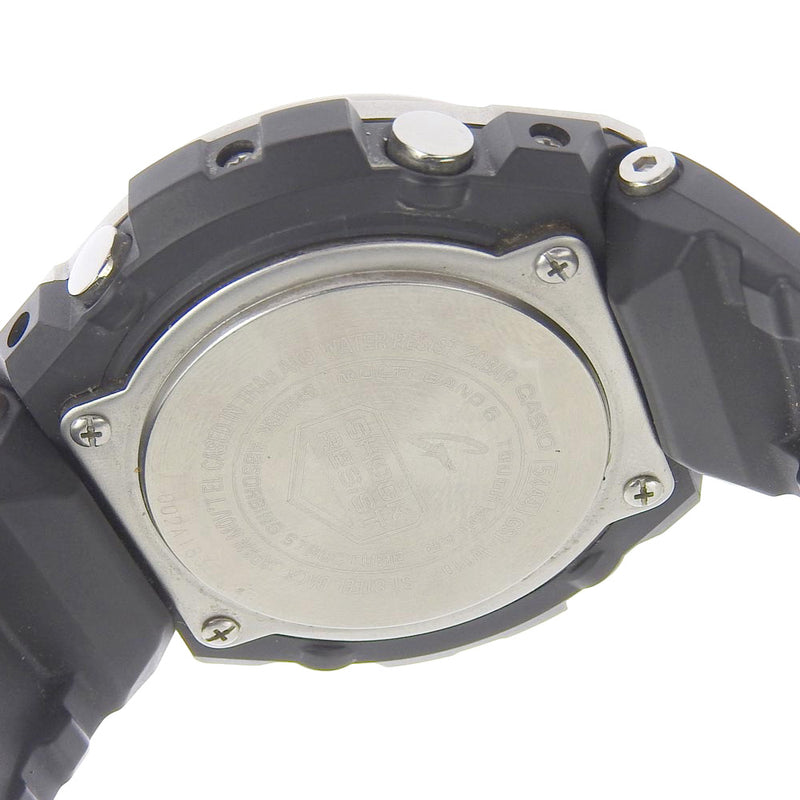 【CASIO】カシオ
 Gショック GST-W110 ステンレススチール×ラバー クオーツ アナデジ表示 メンズ 黒文字盤 腕時計
A-ランク