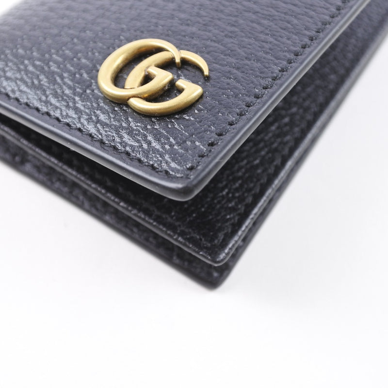 [Gucci] Gucci Holder de tarjetas de visita GG Marmont 428737 Calf Black Unisex Card Case S Rank