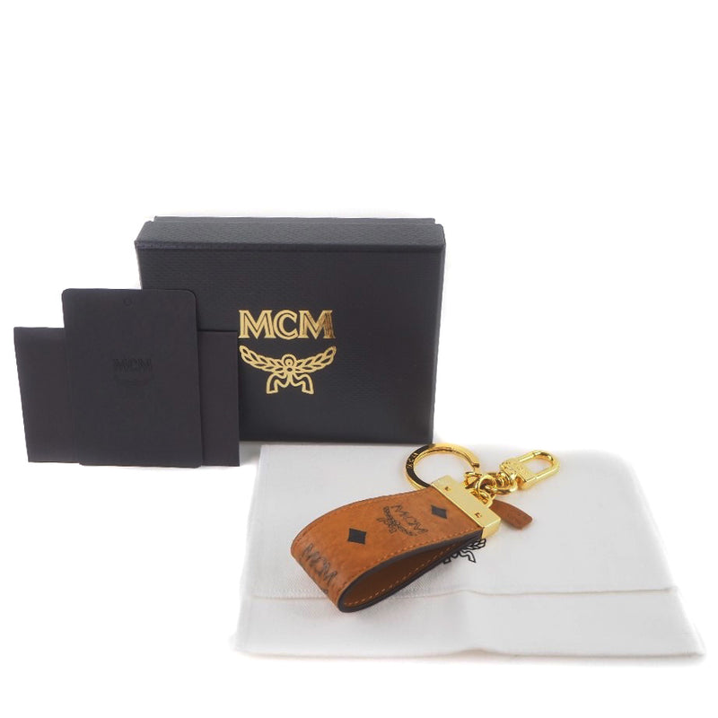 [MCM] MC M -Mongram Leather Tea unisex Keychain s Rank