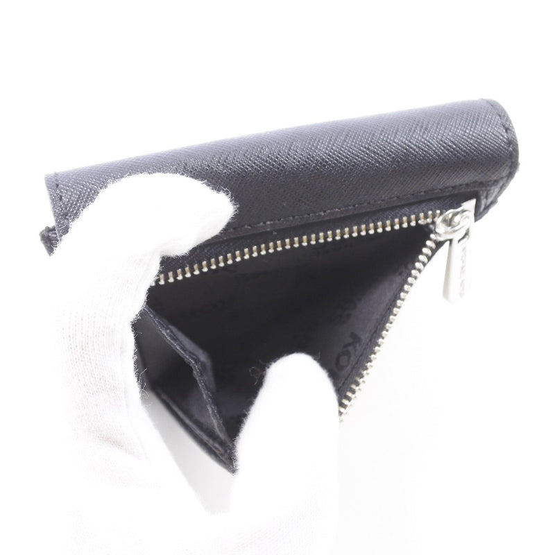 [Michael Kors] Michael Course Bi -fold Wallet Cowhide x PVC Black Snap Button Unisex A Rank