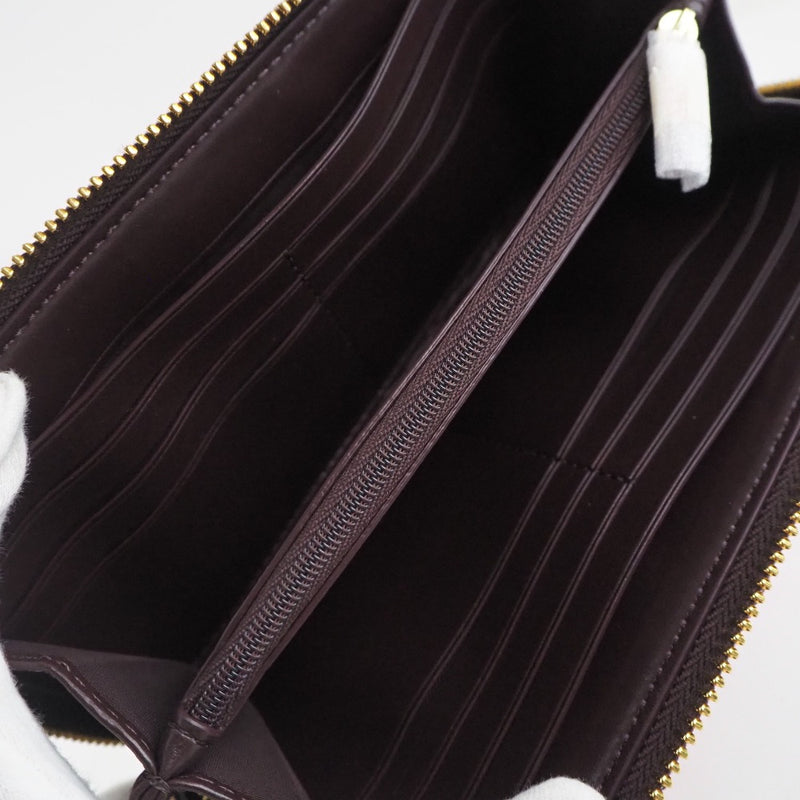 [Coach] Coach round zipper floral pattern F39189 PVC tea ladies long wallet S rank