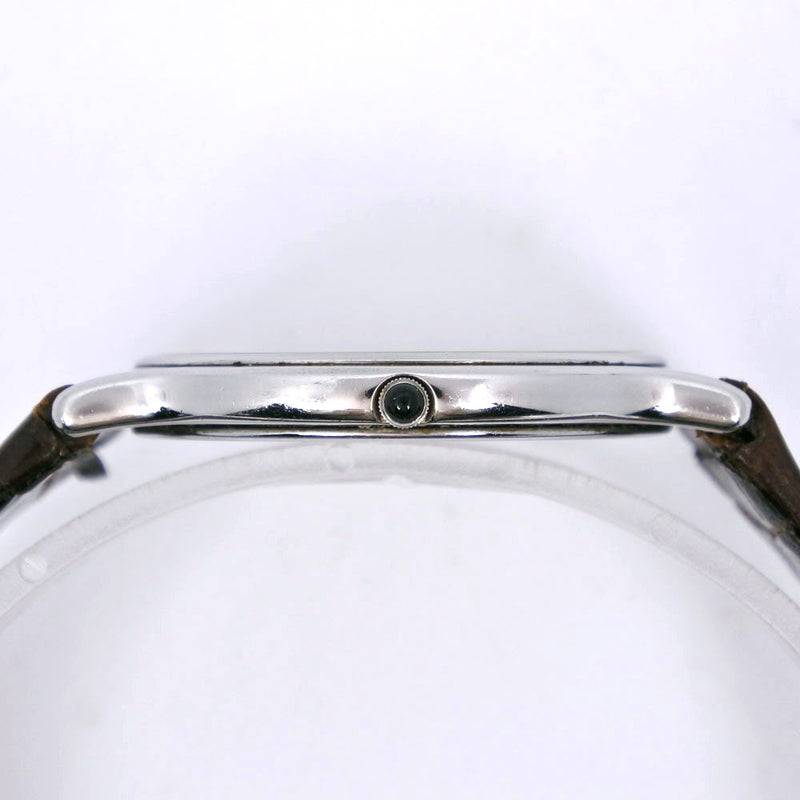 [Seiko] Seiko Credor 9571-6000 Stainless steel x Leather tea Quartz Ladies Silver Dial Watch