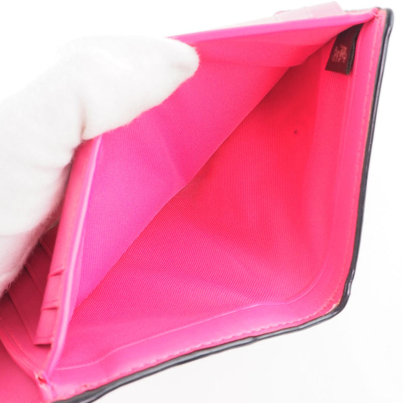[教练]教练签名F87589 INMJJ皮革X PVC Pink Ladies Bi-Fold Wallet B级