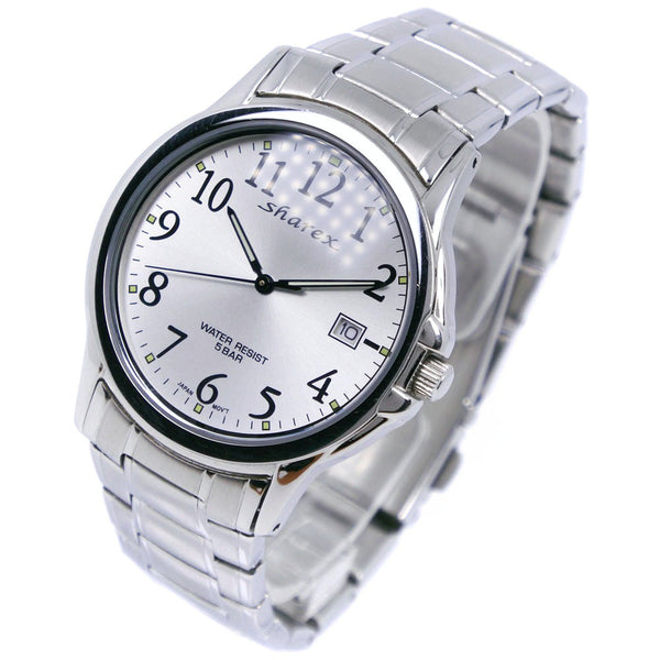【CITIZEN】シチズン
 シャレックス 腕時計
 ステンレススチール シルバー クオーツ アナログ表示 シルバー文字盤 Charex メンズ